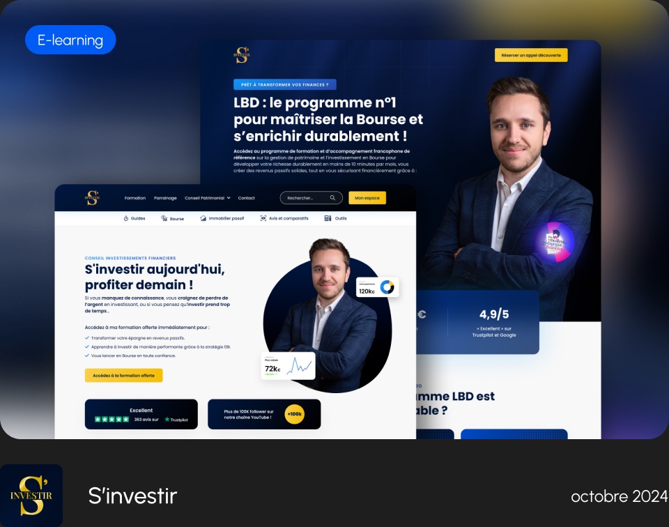 Plateforme de formation de S'investir